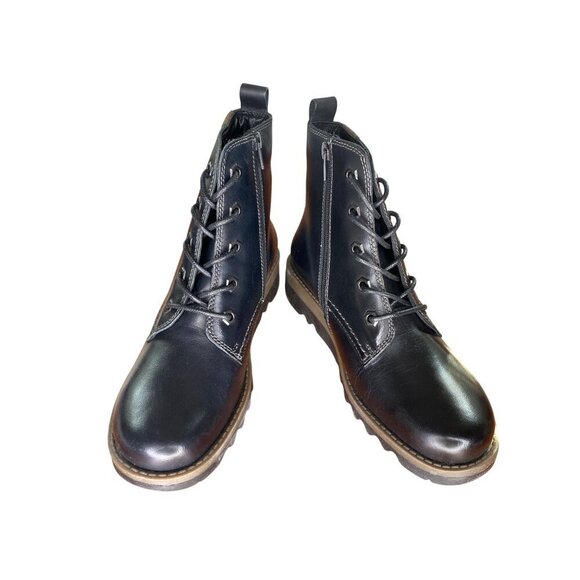 Josef Seibel Lina 06 black leather boot with faux fur lining. Size 6 Comfort - Picture 2 of 9